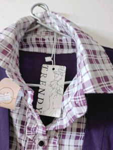 Purple Plaid Top