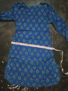 💙 Beautiful Blue Printed Kurta – Worn Only Twice!