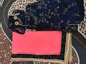 Nevy blue velvet lahanga