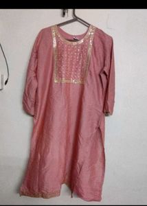 Elegant Pink Sequined Kurta