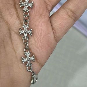 Cross Grunge Chain Link Bracelet