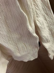 Elegant Cream V-Neck Knit Top