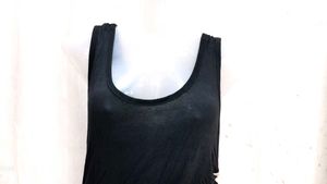 Chic Black Ruched Maxi Dress