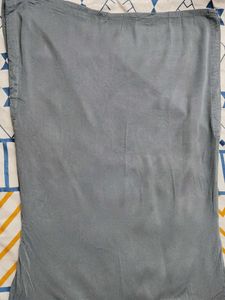 Women Solid Grey Rayon Kurta