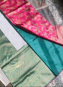 semi pattu saree 💚💓