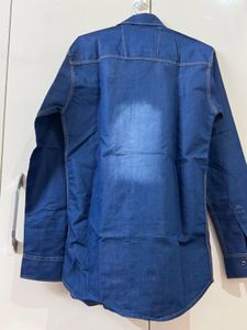 Men's Denim Blue Long Sleeve Shirt