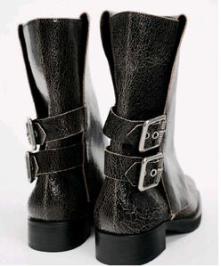 Stylish Black Buckled Boots
