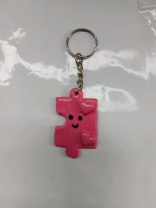 Cute Puzzle Piece Couple Keychains