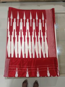 Elegant Red &amp; White Saree
