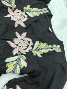 Black embroidered Dress