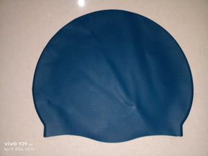 Decathlon Navy Blue Silicone Swim Cap