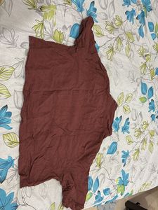 Coffee Brown Collared Tunic Top