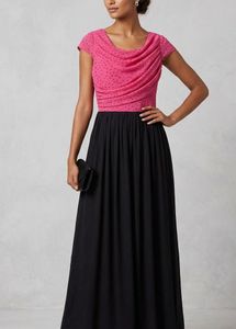 Elegant Pink & Black Maxi Dress