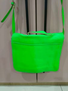 Vibrant Neon Green Satchel Bag