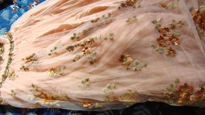 Designer Peach Embroidered Lehenga