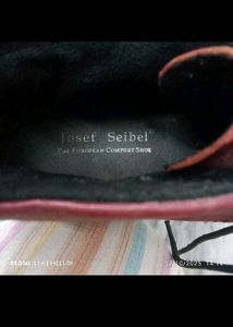 Josef Seibel Red Leather Ankle Boots