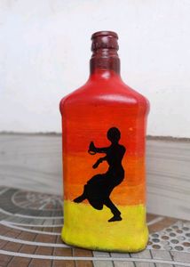 Bharatanatyam Pose Bottle Art