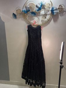 Elegant Black Embellished Ethnic Gown