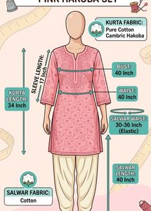 Pink hakoba Kurta with farshie salwar