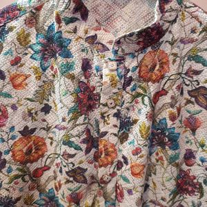 Floral Print Kurta