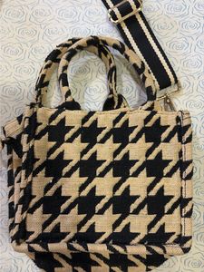 Houndstooth Mini Tote Bag