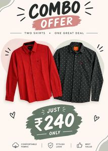 Combo Offer: Two Stylish Men's Shirts