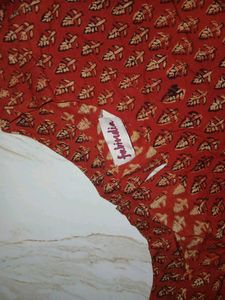 Elegant Red Printed Kurta good as new