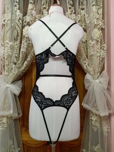 Elegant Black Lace Bodysuit