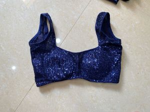 Sparkling Royal Blue Sequin Saree