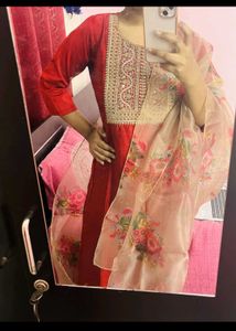 Beautiful Maroon Kurta Set