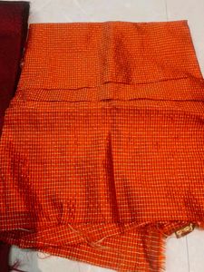 Beautiful Maroon &amp; Orange blouse piece