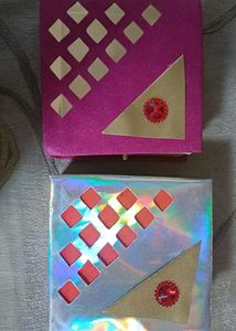 Set Of Two Beautiful Box Square Shaped