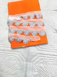 White Lace Border with Stone