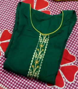 Embroidery Kurti Green 💚