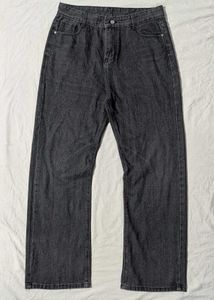 Classic Charcoal Wash Straight Leg Jeans