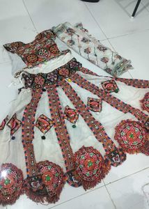 garba dress white adult female full length