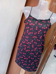 Shein Cherry Print Bodycon Dress
