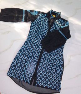 black Chikankari kurti