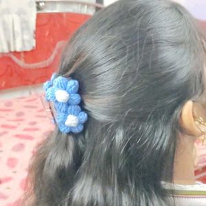 Cute Crochet Flower Hair Clips