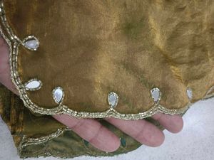 Elegant Olive Green Embroidered Saree