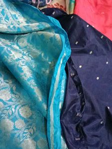 Blue &amp; Turquoise Banarasi Saree