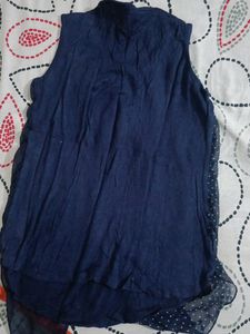 Blue Sleeveless Top