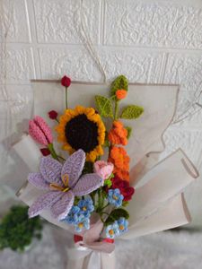 Handmade Crocheted Flower Bouquet