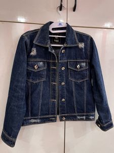 Stylish Distressed Denim Jacket