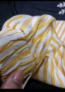 Yellow &amp; White Striped Wide-Leg Culottes 🌼