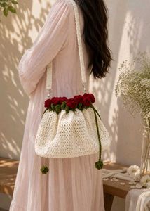 Crochet Rose bouquet bag