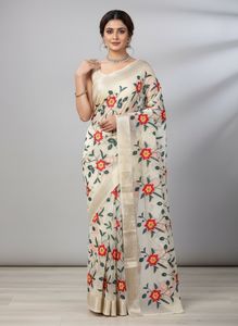 Elegant Embroidered Floral Saree
