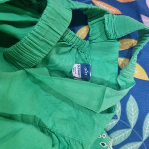 Bright Green Embroidered Summer Dress