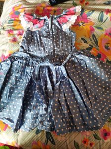 Pure Cotton Frilled Frock.
