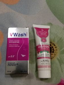 Combo Of V Wash And Vagitone Intimate Gel